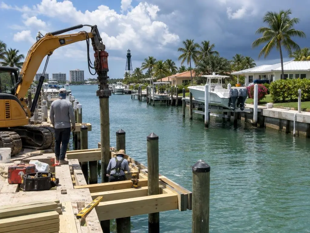 New Dock Construction in Pompano Beach, FL